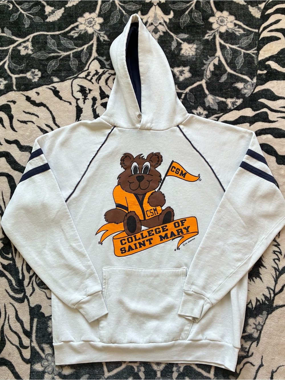 010 - VINTAGE 80s COLLEGE OF SAINT MARY UNIVERSITY HOODIE
